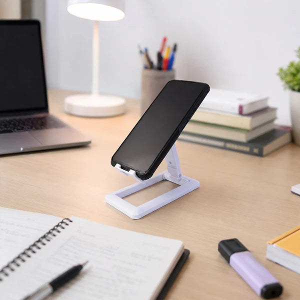 Foldable Plastic Mobile Phone Holder – Adjustable & Portable Stand