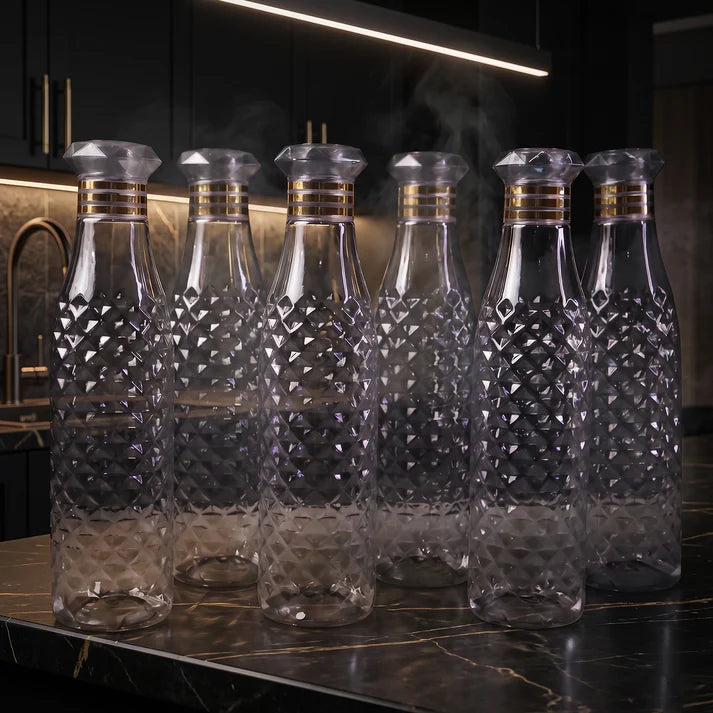 Water Bottle Set – Stylish 1000ml Capacity For daily use (Pack of 6)