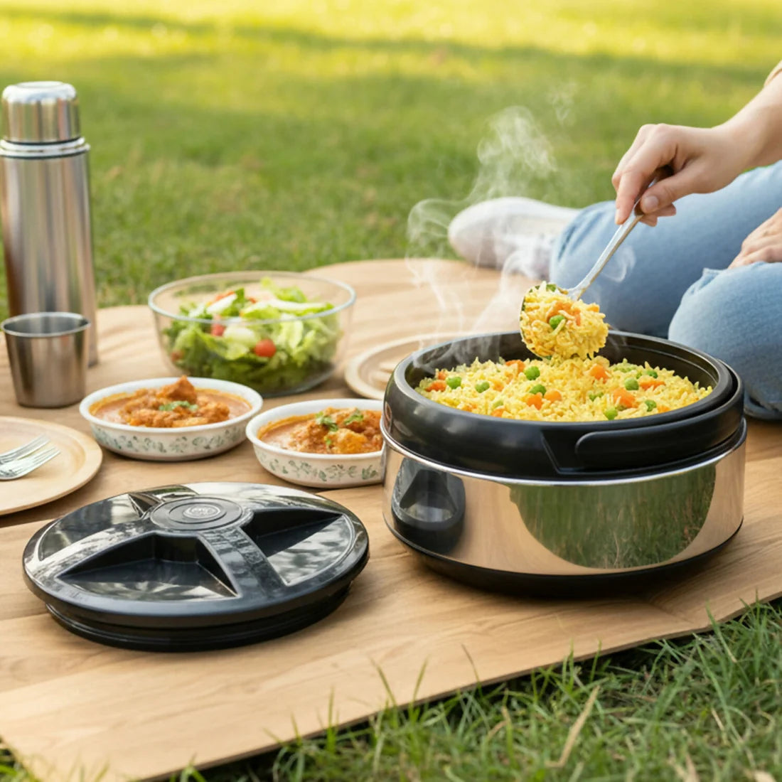 Insulated Water & Food Set – Keeps Hot & Cold for Hours