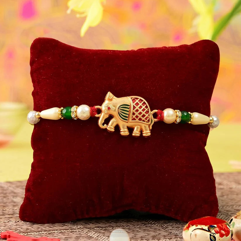 Elephant Rakhi – Handcrafted Traditional Design for Raksha Bandhan