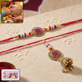 Meenakari Bead Bhabhi Rakhi – Elegant Traditional Design  **PREMIUM RAKHI**|(pack of 5)