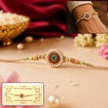 Pearl Rakhi – Elegant Beaded Floral Design for Brothers