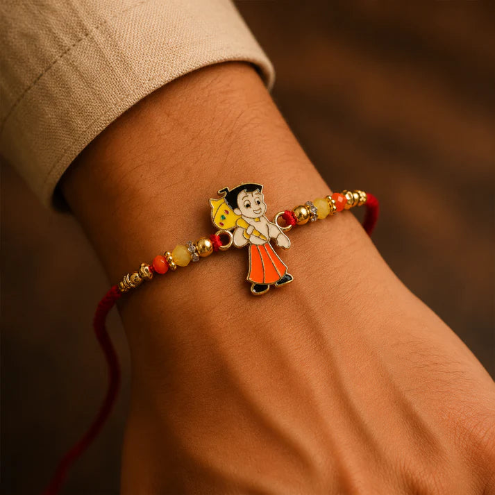 Chhota Bheem Beads Rakhi, Stylish & Lightweight for Raksha Bandhan(pack of 10)