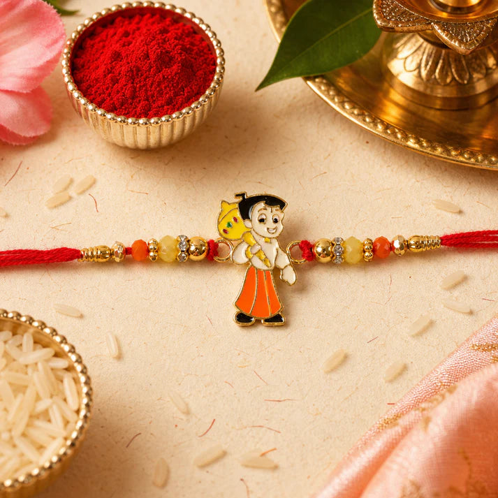 Chhota Bheem Beads Rakhi, Stylish & Lightweight for Raksha Bandhan(pack of 10)