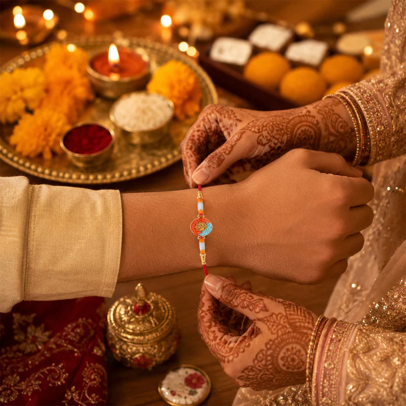 OM Symbol Rakhi – Traditional Style with Modern Elegance